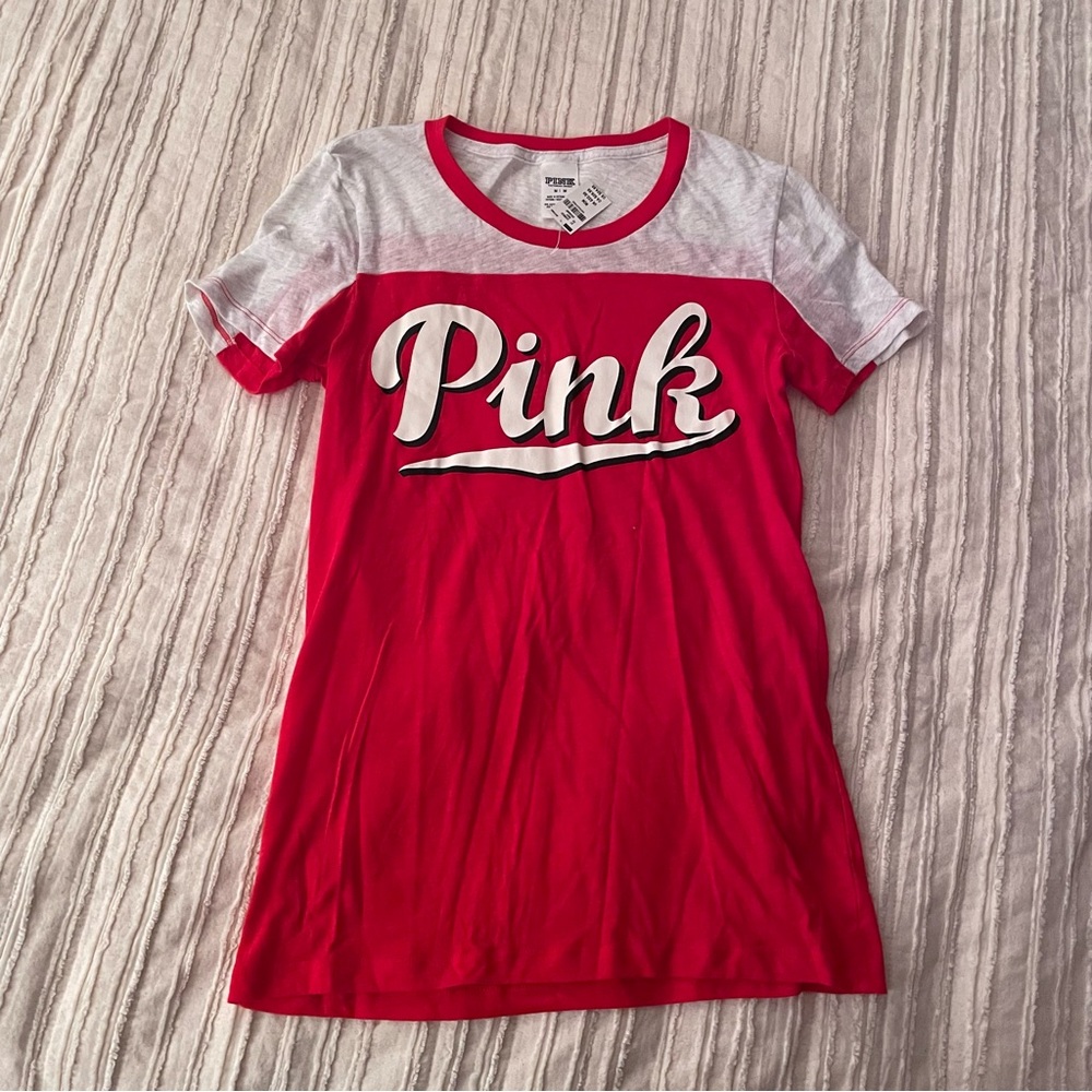 NWT Pick Victoria Secret top red comfy shirt sleeve
